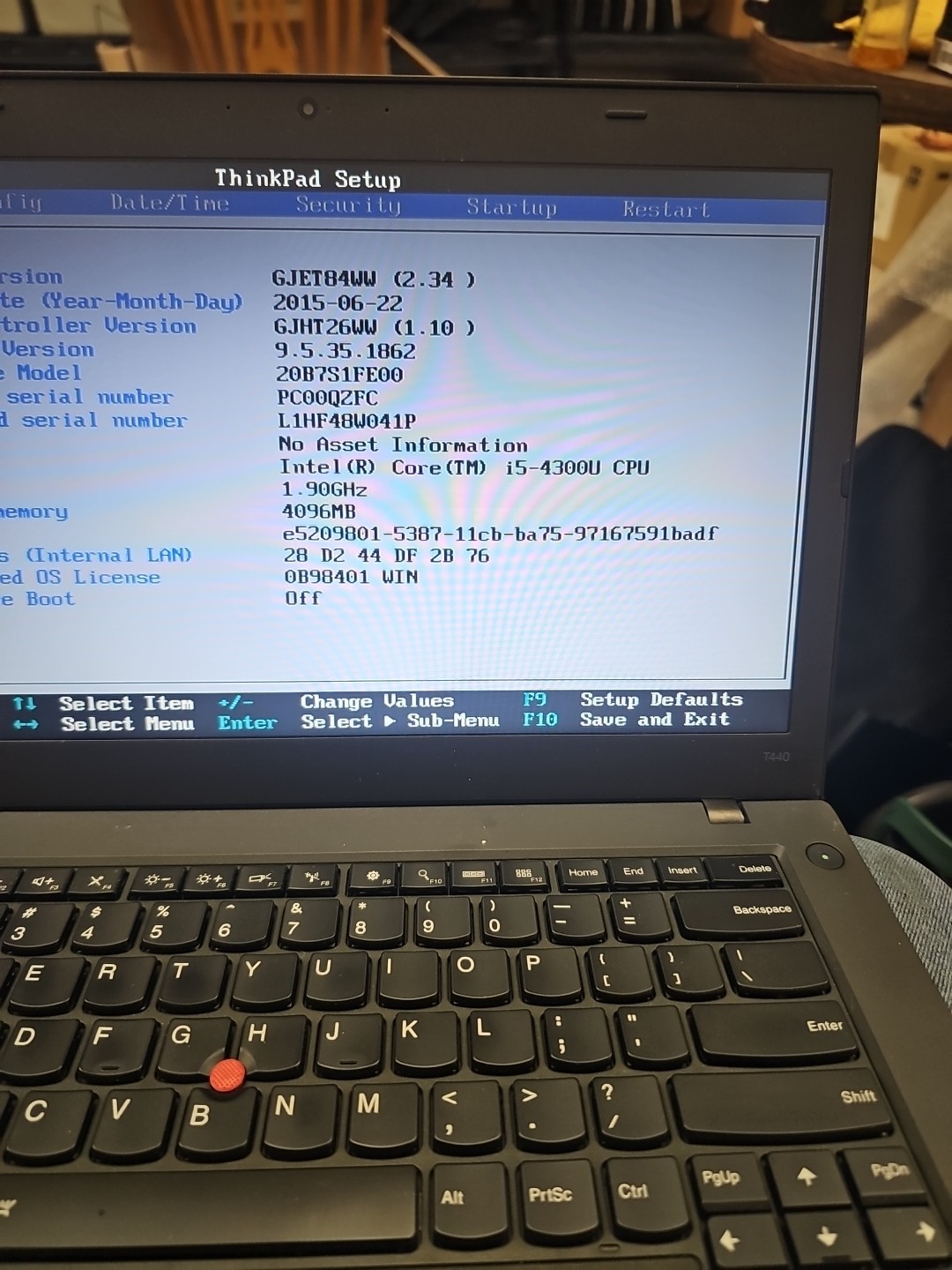 Lenovo ThinkPad T440 14″ Laptop Intel i5-4300U 1.9GHz 4GB RAM No SSD 51826-1