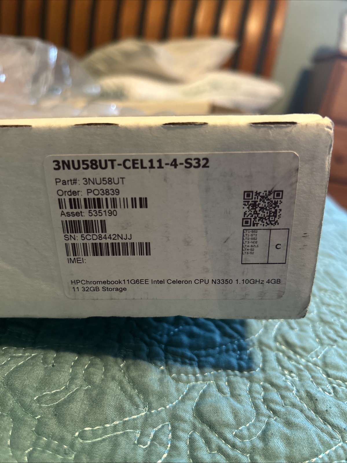 HP Chromebook 11G6EE Intel Celeron CPU N3350 1.10GHz 4GB 11 32GB Storage