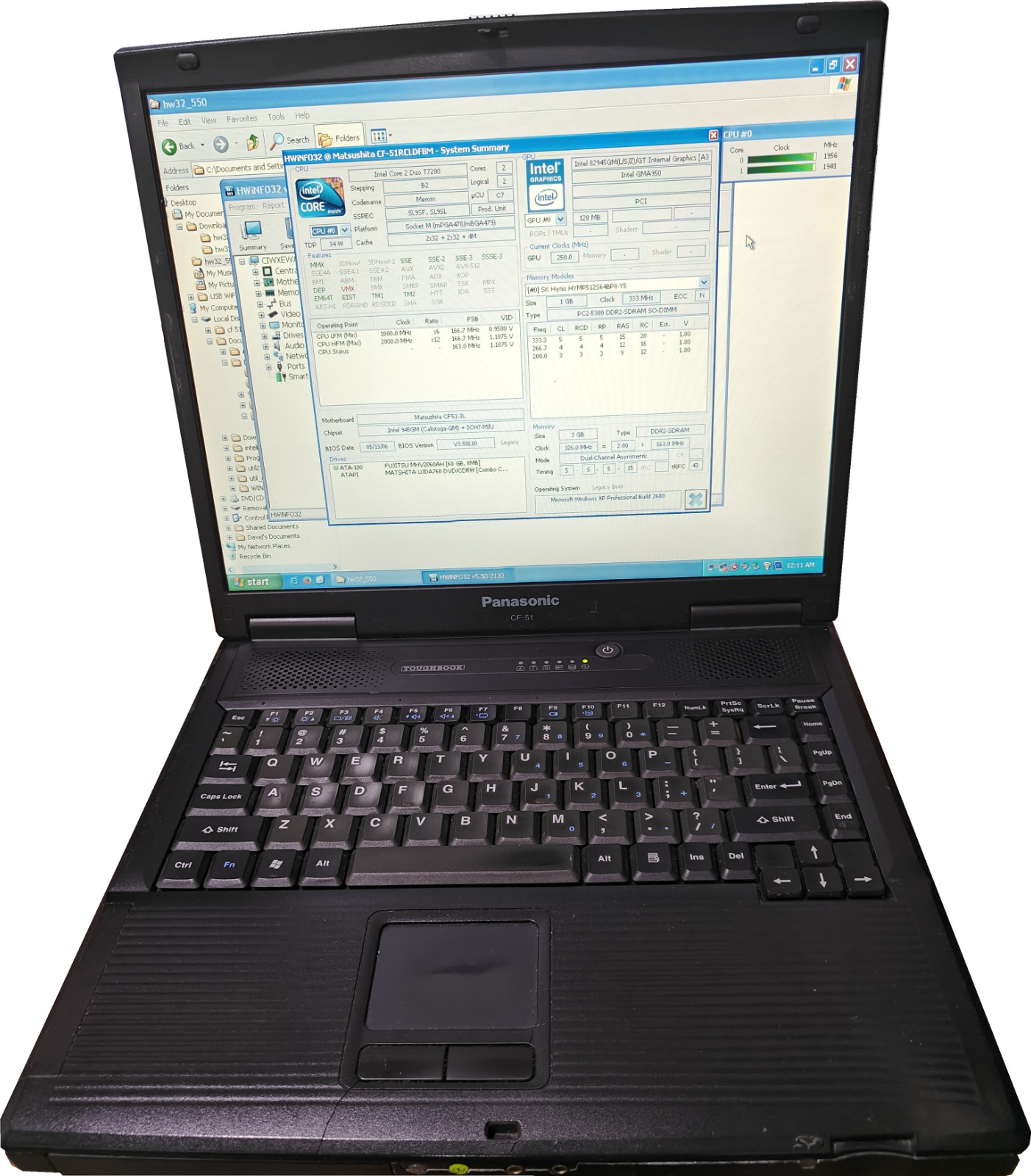 PANASONIC CF-51 -Intel T7200 CPU – 4096 RAM – 15″ 60GB HDD