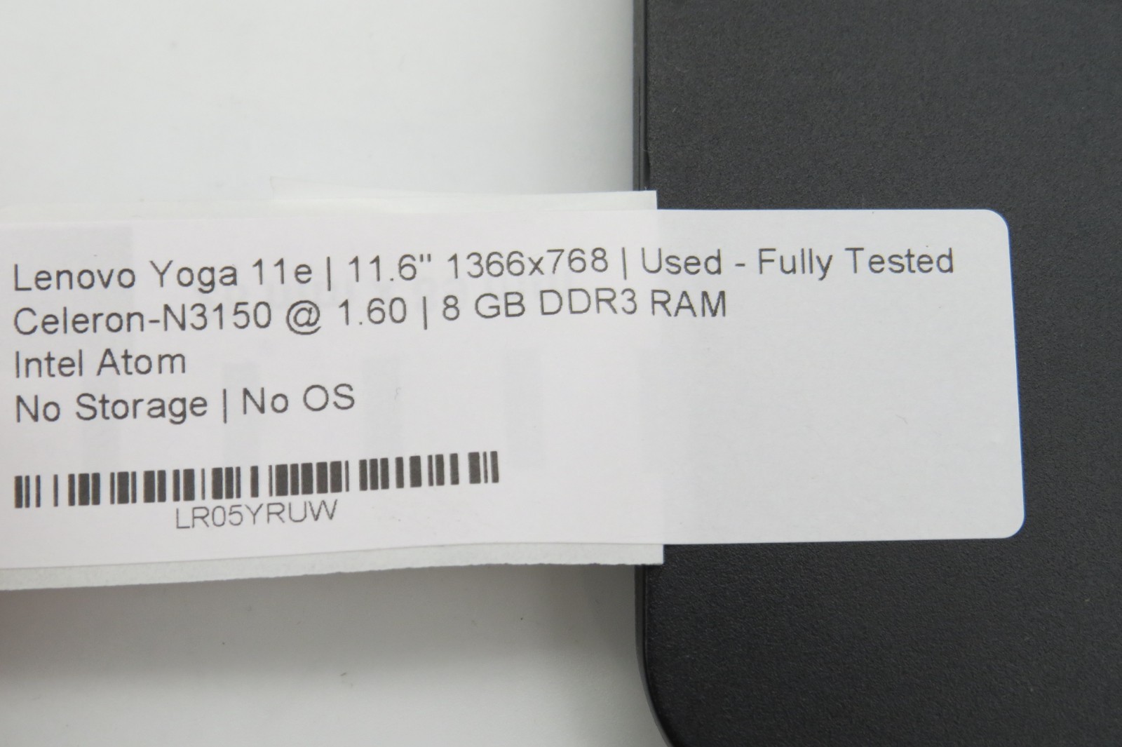 Lenovo Yoga 11e-11.6″-Celeron-N3150@1.6GHz-8GB DDR3 RAM-NO STORAGE-NO OS