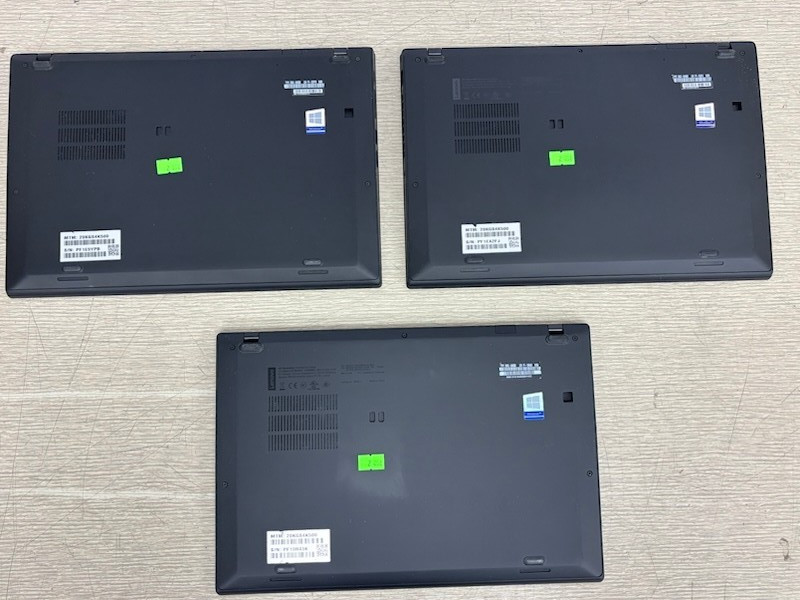 3x Lenovo ThinkPad X1 Carbon Gen 6 i5-8350U 1.70GHz 8GB 256GB W11P Laptop (Lot)