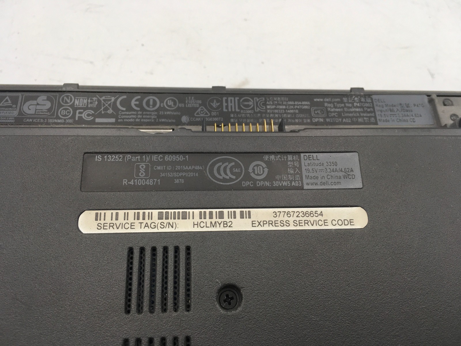 DELL LATITUDE 3350 – BOOTS TO BIOS – INTEL I3 5005U – 8GB RAM – READ DESC – BB