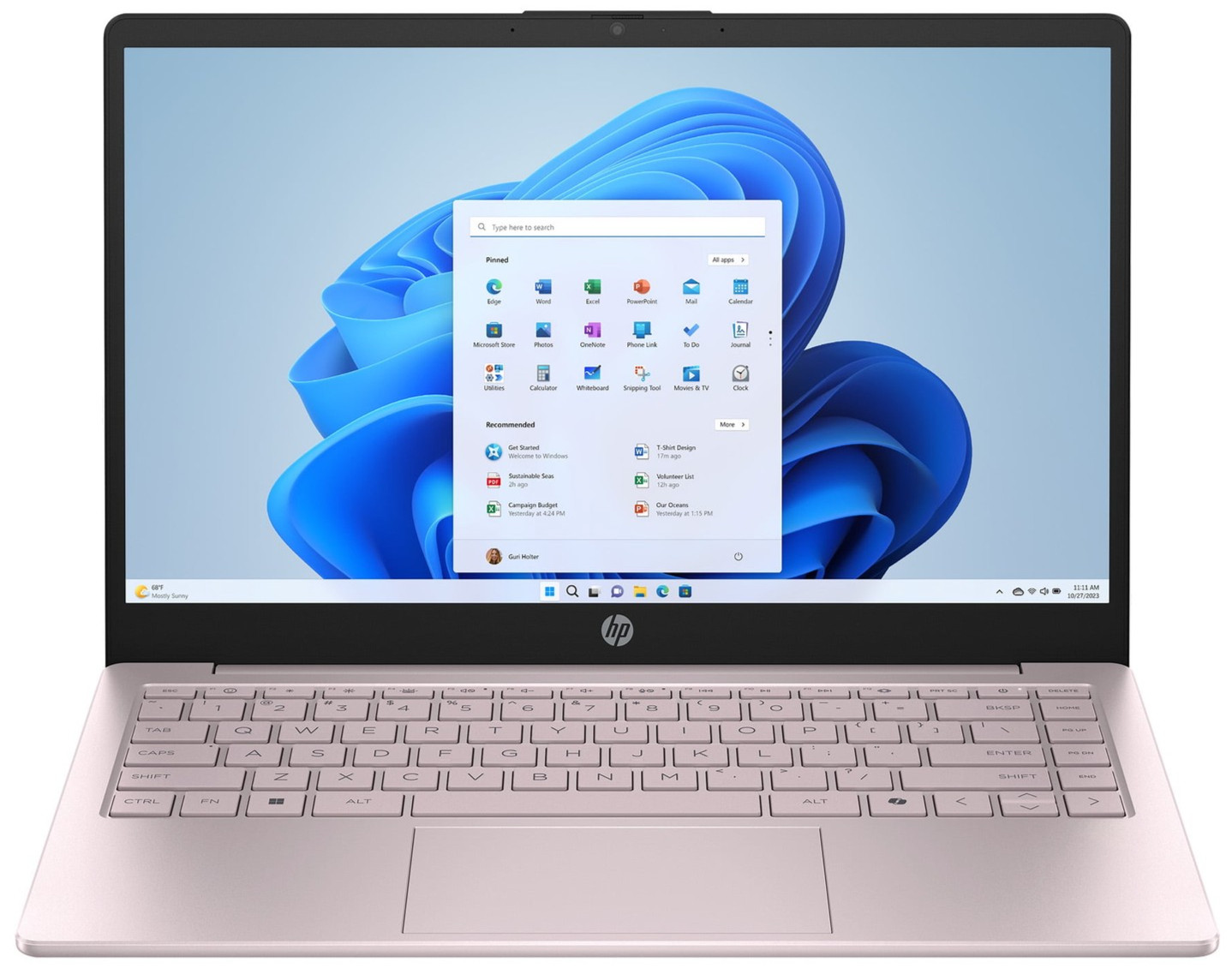 HP Laptop 14″ HD Quad-Core Intel N150 4GB RAM 128GB UFS Webcam Windows 11 Pink
