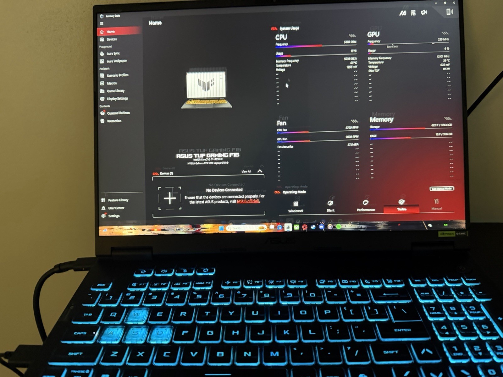 ASUS TUF Gaming F16 16″ i7 16GB 1TB SSD RTX 4060 Win11 Backlit