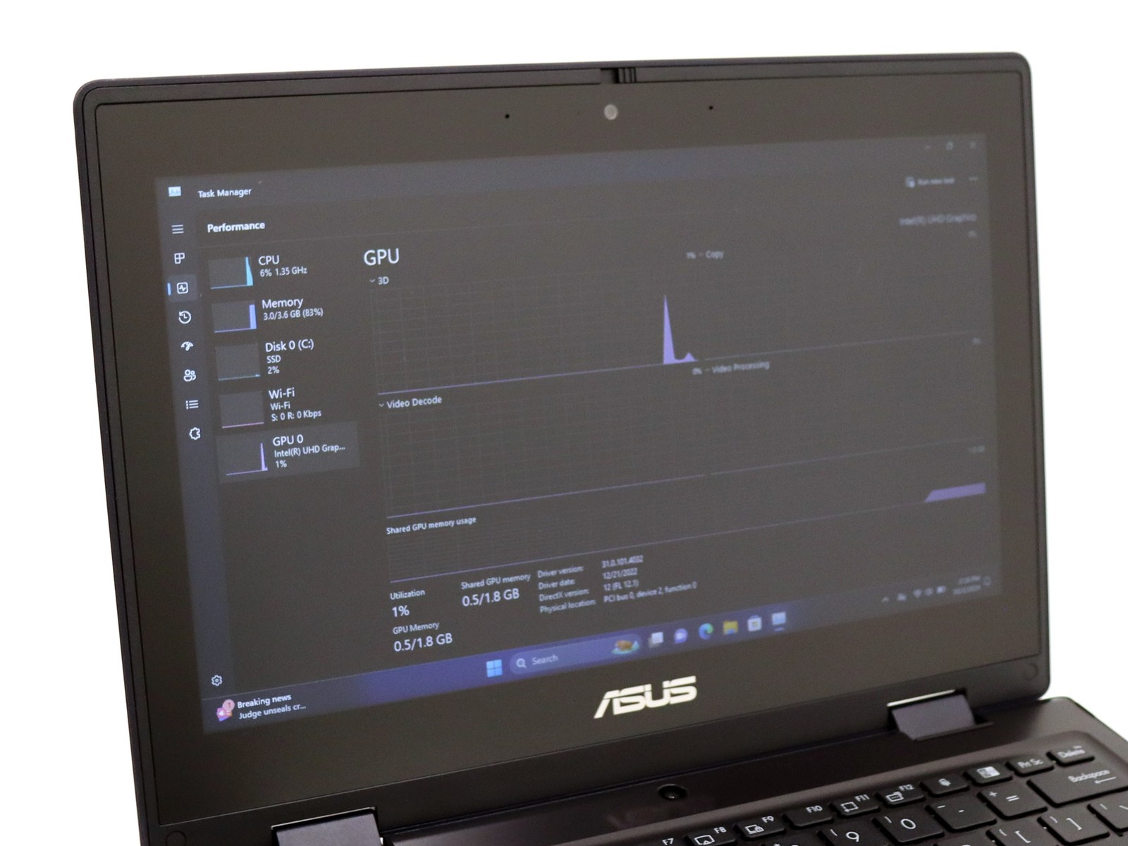 ASUS BR1102FGA Touch 11″ Intel N100 4GB RAM 128GB SSD Windows 11 Pro Education