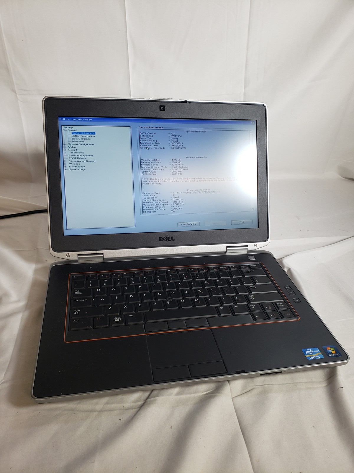 Dell Latitude E6420 i5-2410M 4GB No Drive 14″ Laptop