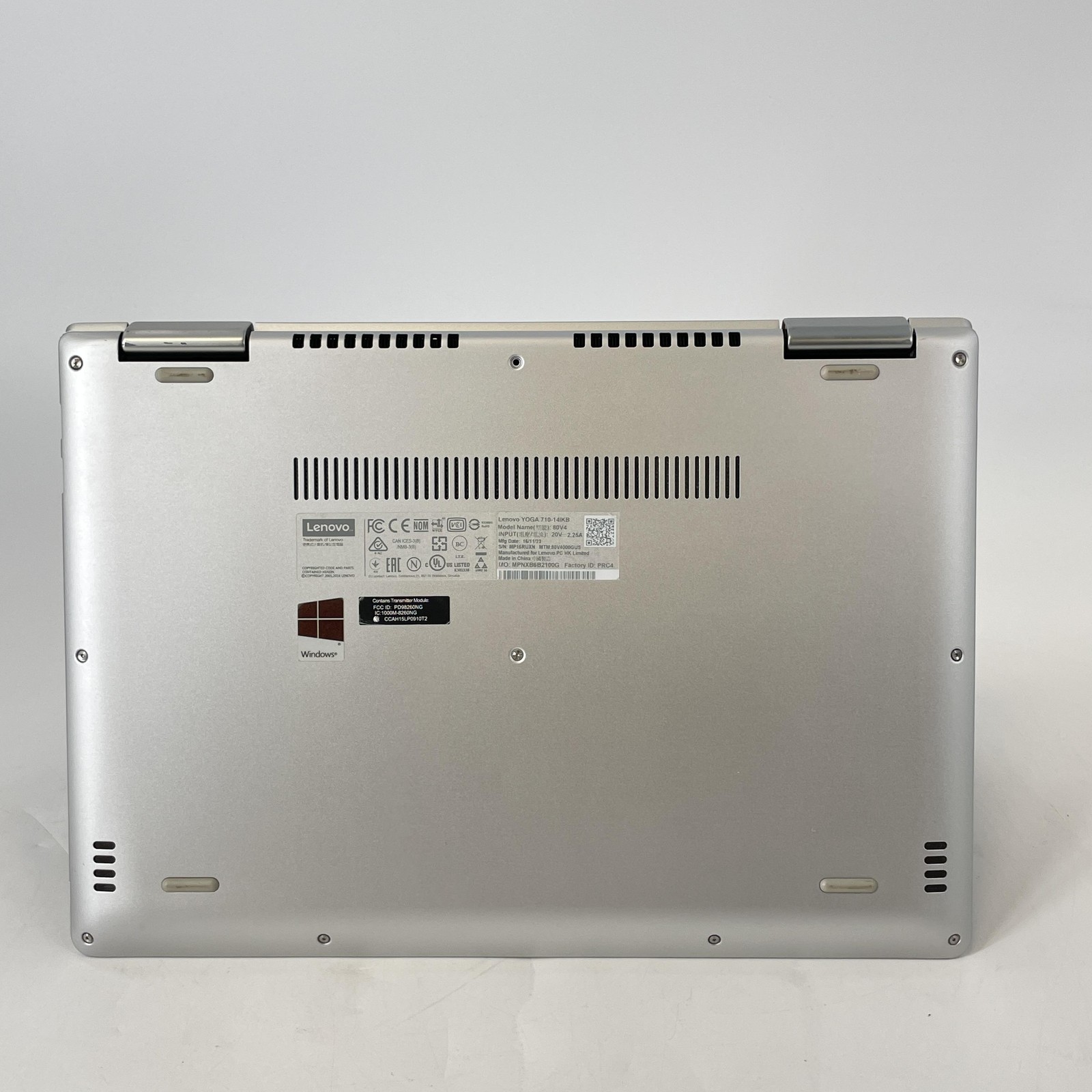 Lenovo Yoga 710 14 Silver FHD TOUCH i5-7200U 2.50GHz 8GB 256GB SSD BENT FRAME