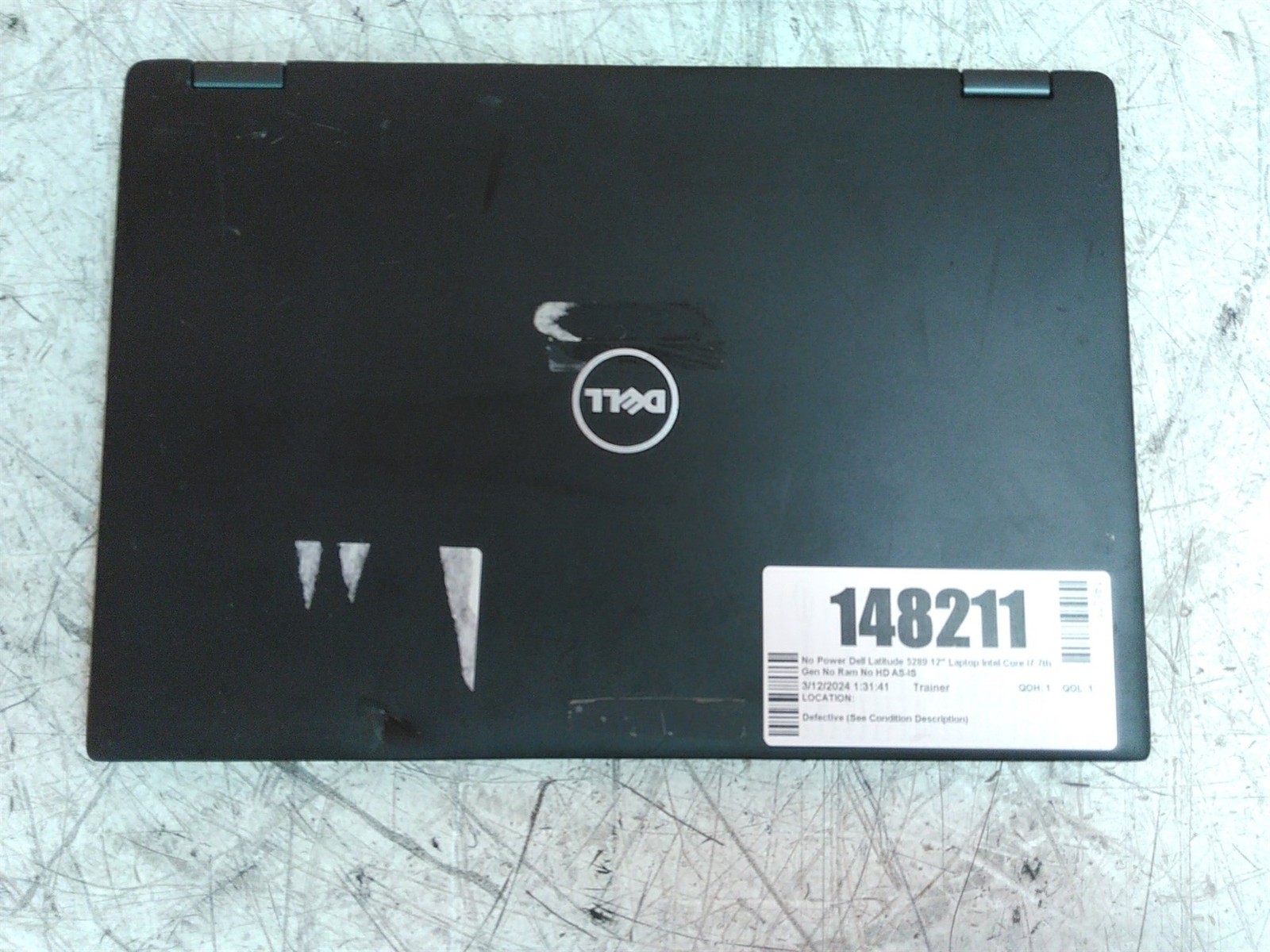 No Power Dell Latitude 5289 12″ Laptop Intel Core i7 7th Gen No Ram No HD AS-IS