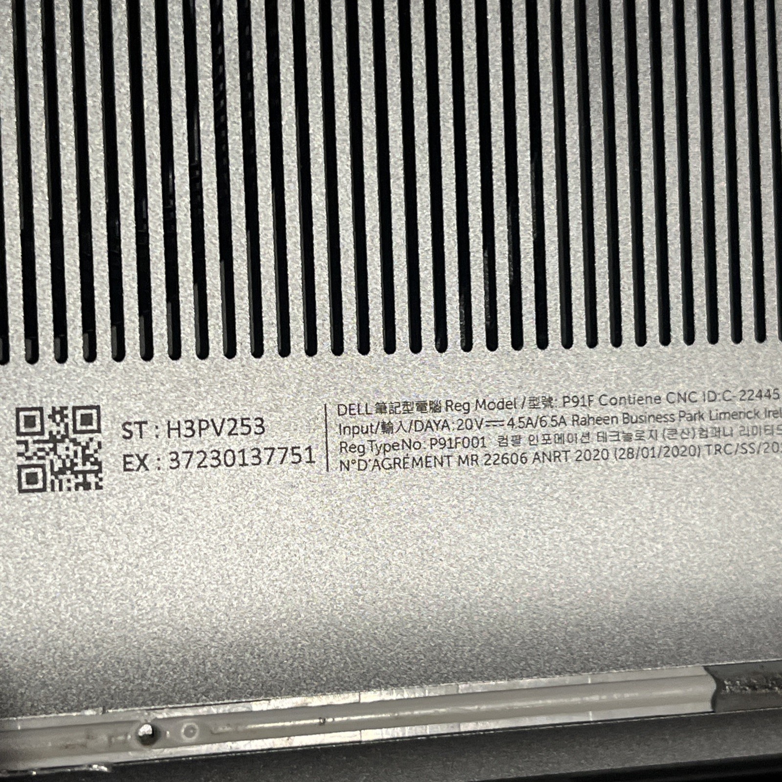 DELL PRECISION 5550 INTEL CORE I7-10850H 8GB RAM NO HD