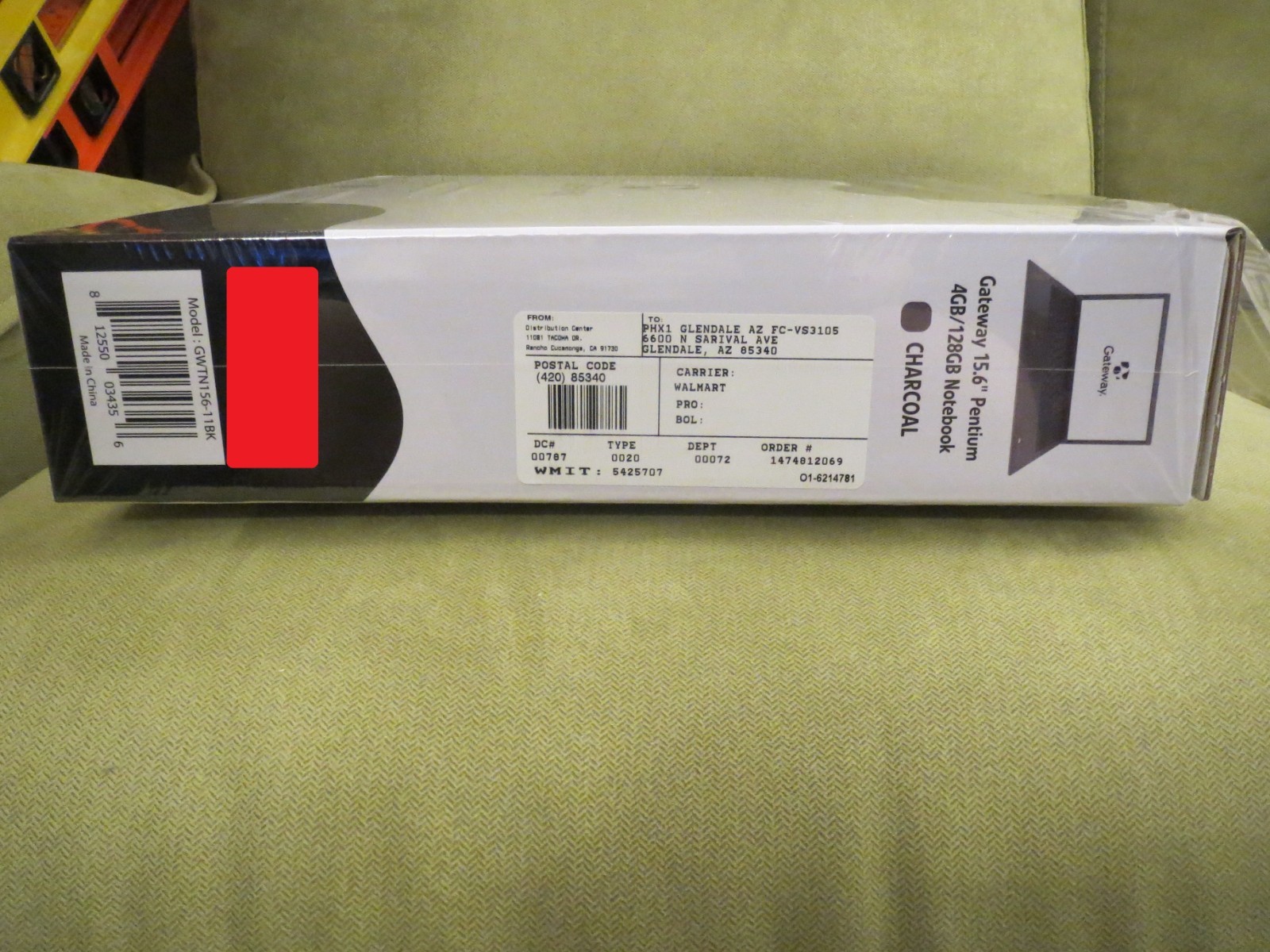 Gateway (Cow Theme) 15.6 inch Ultra Slim Notebook GWTN156-BK, EMPTY BOX ONLY