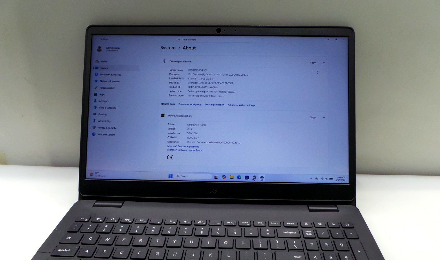 Dell Latitude 3501 15.6″ | i3-1115G4 3.00GHz | 8GB RAM 256GB NVMe | ***READ***