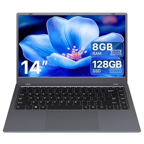 Laptop 14 Inch, 8GB RAM, 128GB SSD 8.0 GB 14 Inches Space Gray 128.0 GB