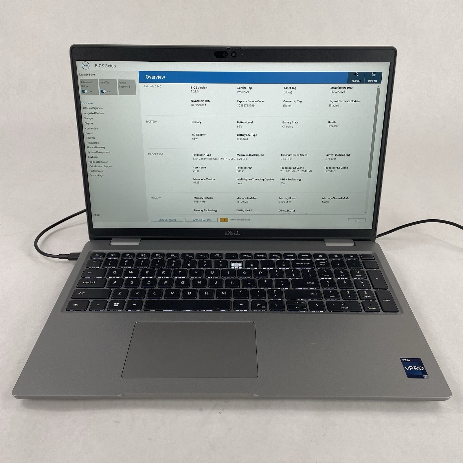 Dell Latitude 5540 15.6″ i7-1365U 4.75 GHz 8 GB RAM No SSD No OS Missing 9 Key