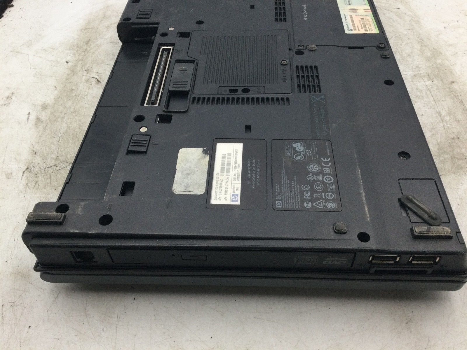 HP COMPAQ 6510B – FOR PARTS/BAD LCD – INTEL CENTRINO – 1GB RAM – READ DESC – BB