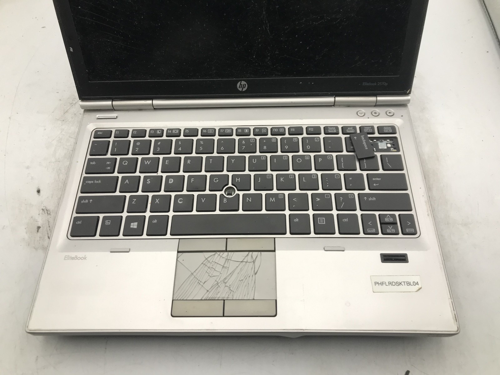 HP ELITEBOOK 2570P – FOR PARTS/DAMAGED – INTEL I5 3RD GEN – NO RAM -READ DESC-BB