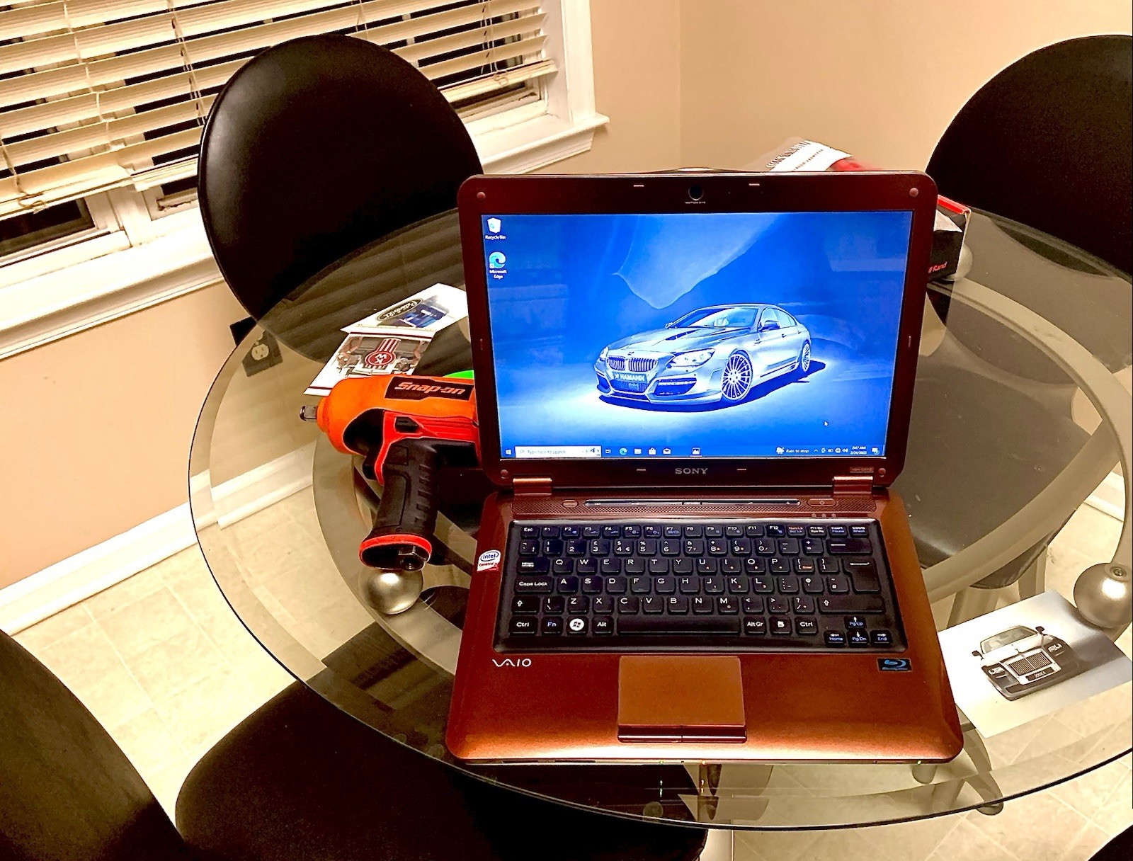 SONY VAIO BURGUNDY LAPTOP