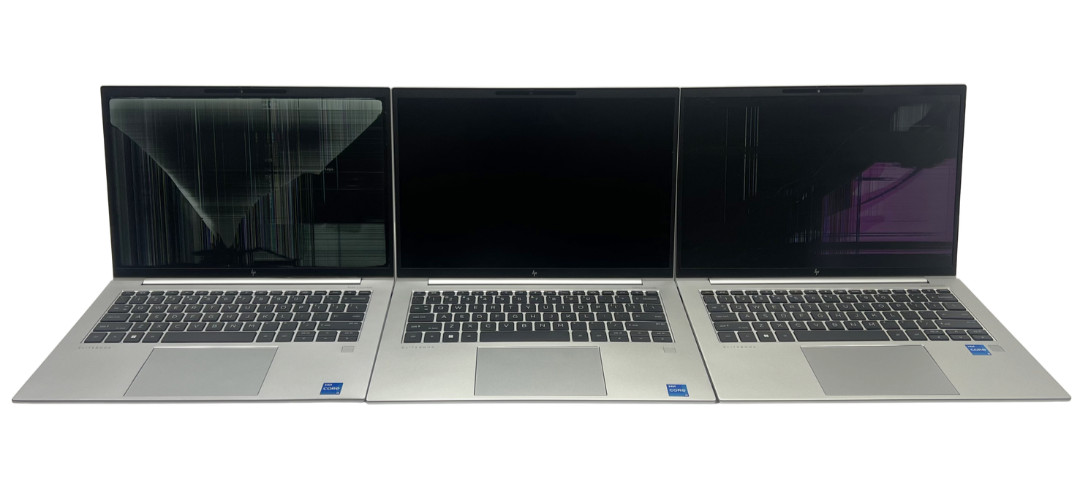 (LOT OF 3) HP Elitebook 840 G10 14″ – i5-1340P 8GB DDR5 NO SSD/OS DAMAGED SCREEN