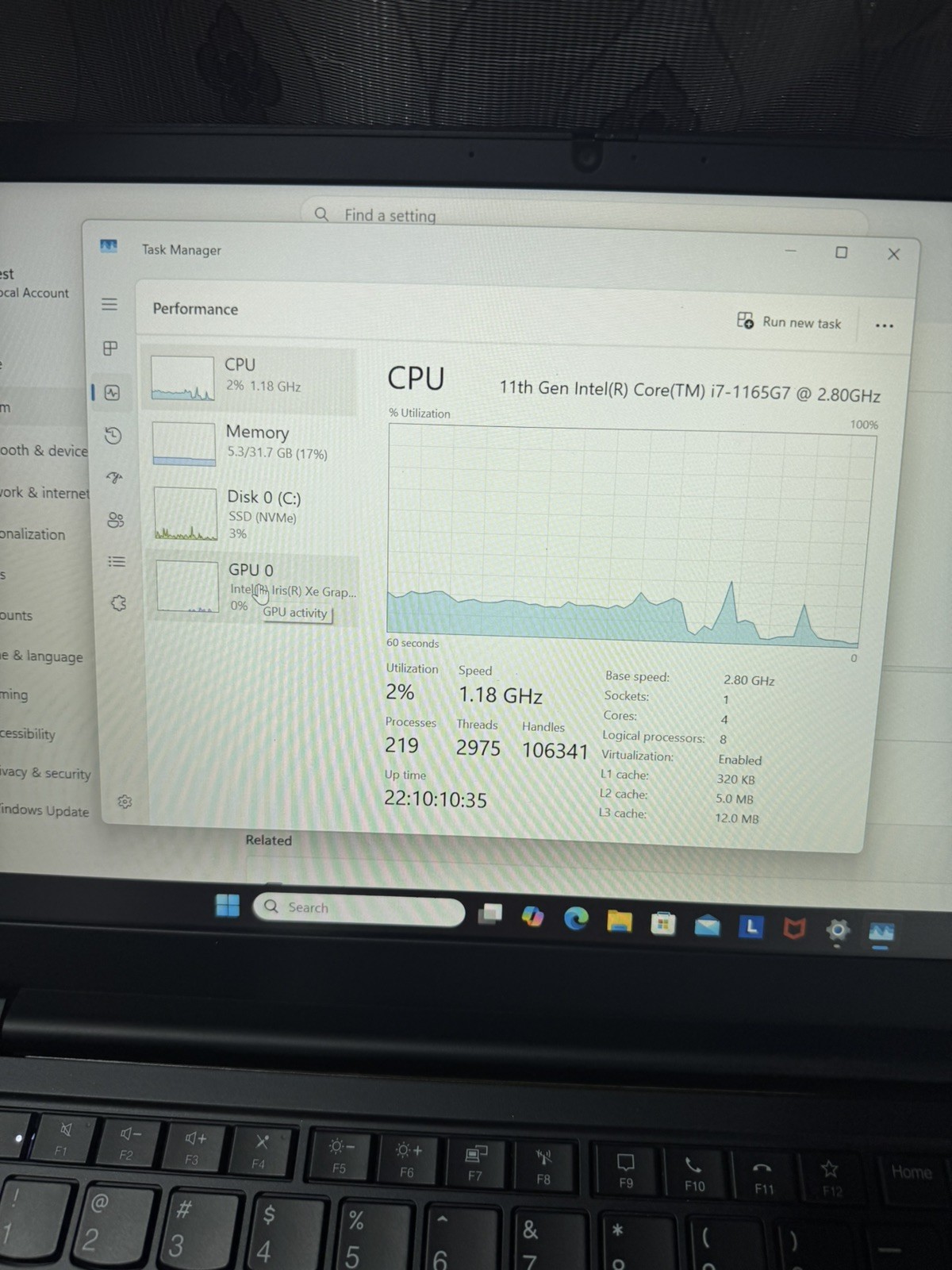 Lenovo ThinkPad T14 Gen 2 14″ i7-1185G7 32GB RAM 512GB SSD Windows 11 Pro