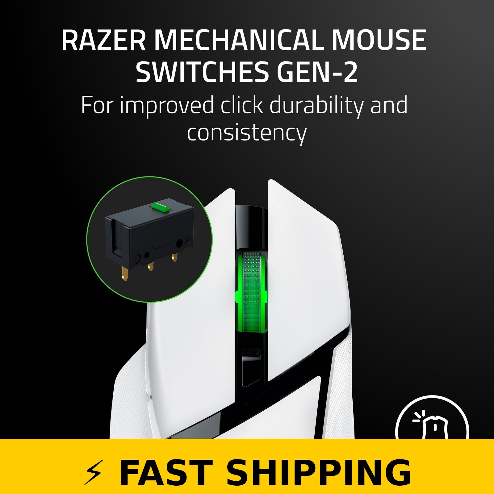 Razer Basilisk V3 X Hyperspeed Wireless Gaming Mouse – White