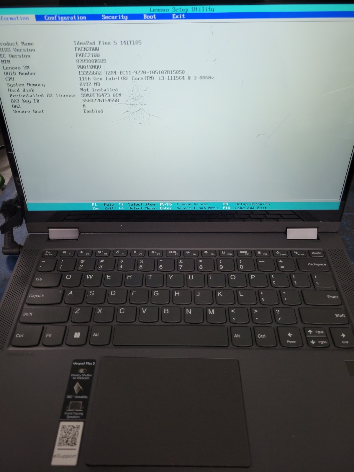 Lenovo IdeaPad Flex 5 14ITL05 14″ i3-1115G4 8GB RAM No OS/HD *BIOS/READ* | LP470