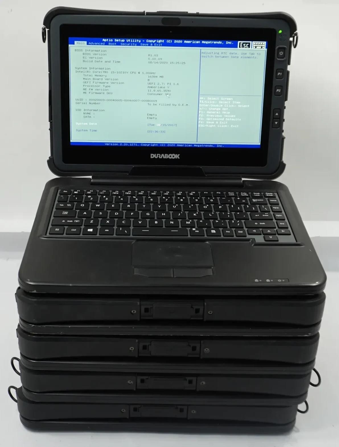 Lot of 5 DURABOOK U11i Rugged 11.6″ Core i5-10210Y 1.00GHz 16GB – No SSD