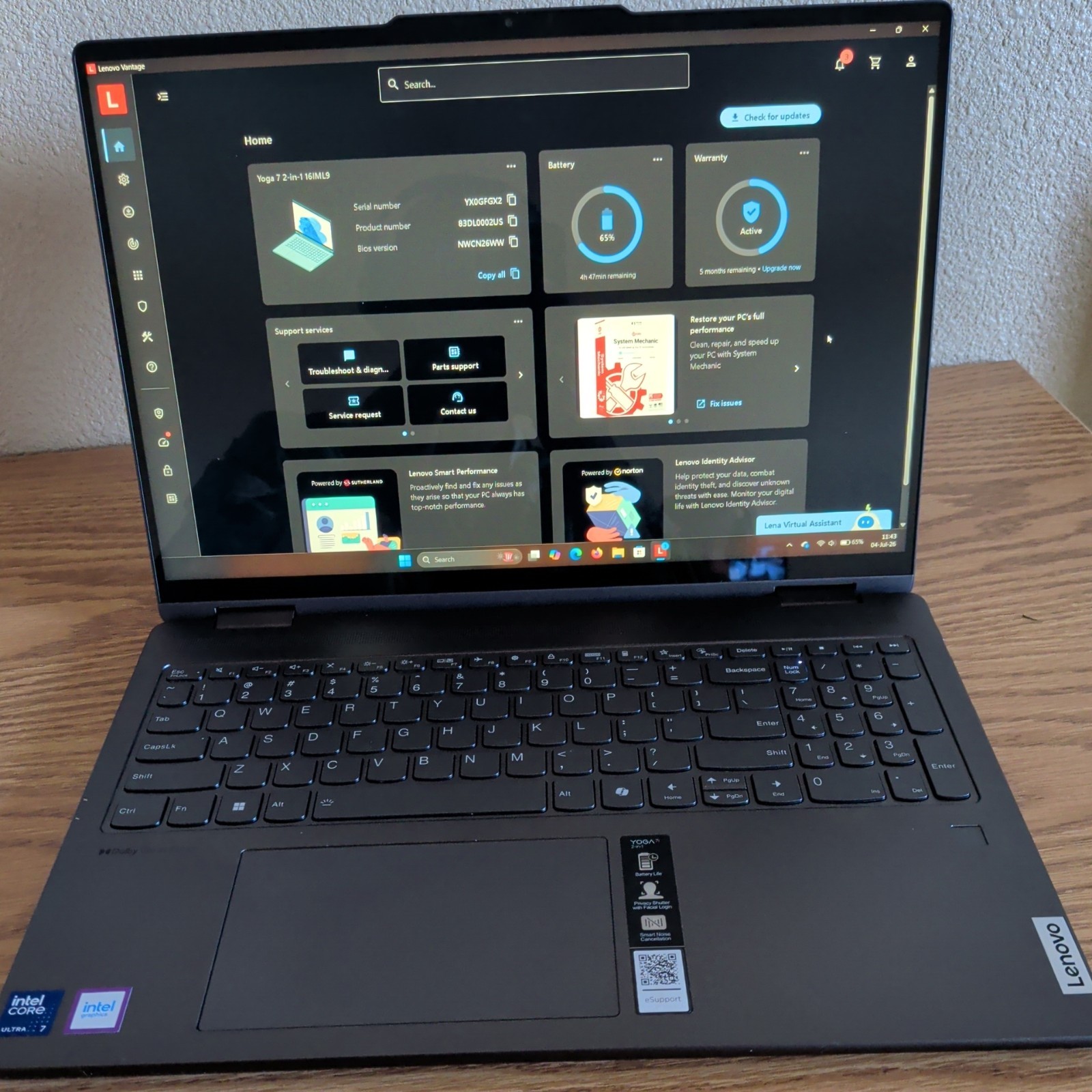 Lenovo Yoga 7i 2-in-1 16IML9 16″ Core Ultra 7 155U 1.7GHz 16GB RAM 1TB SSD