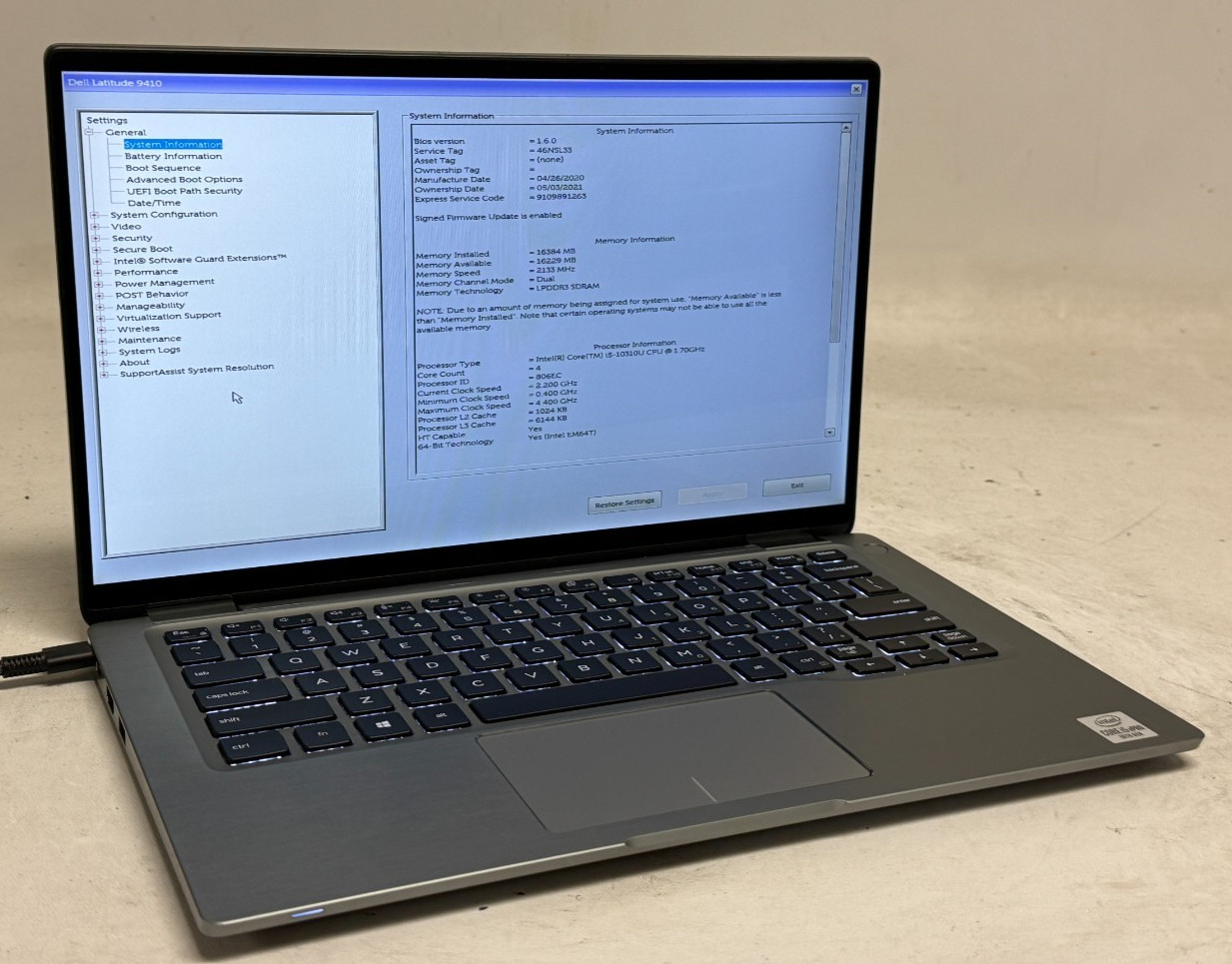 Dell Latitude 9410 2in1 14″ (i5-10310u – 16GB RAM – 256GB SSD – Win11Home)