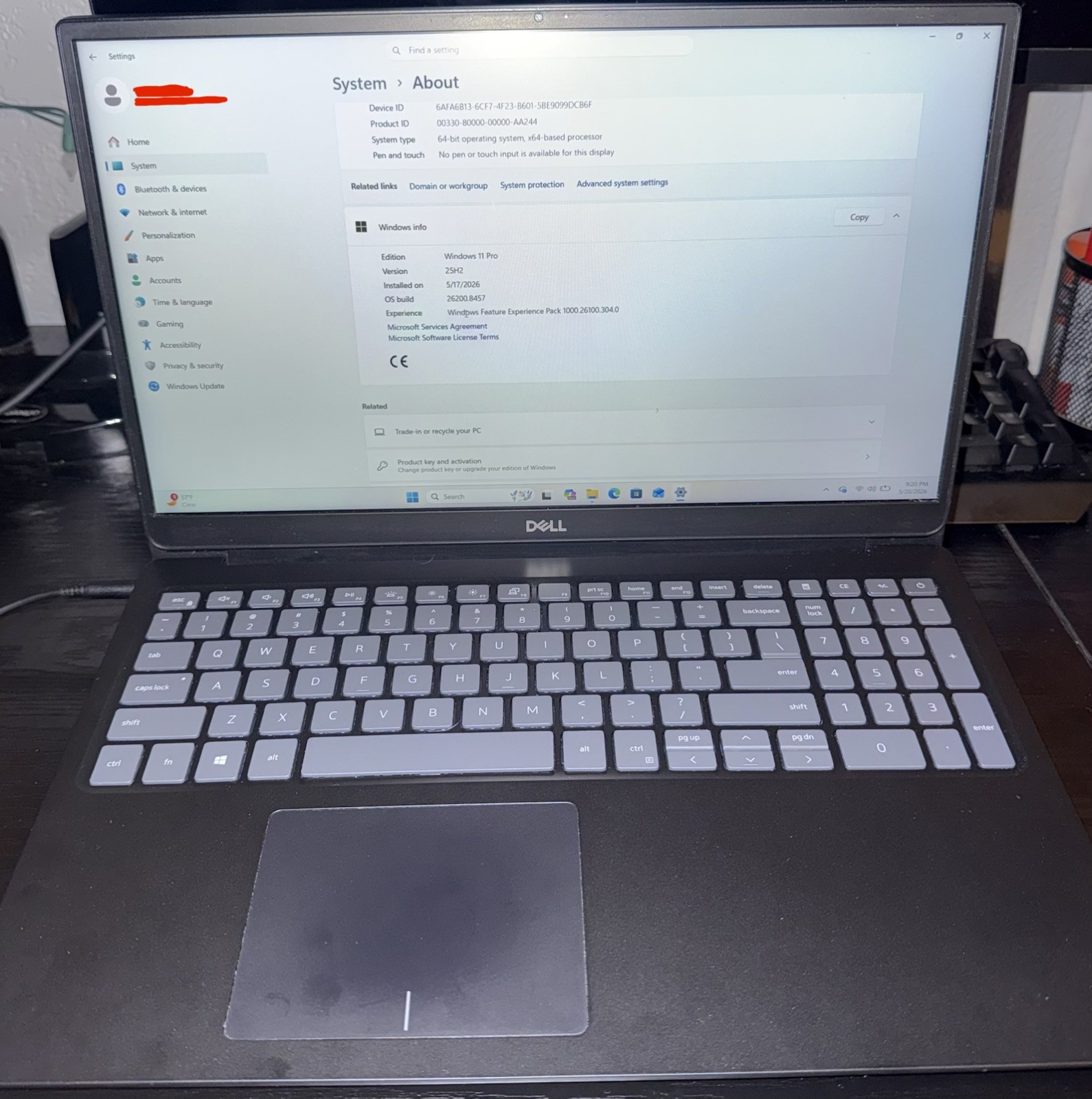 Dell Vostro 5590 15.6” Laptop, I5-10210U, 16GB Ram, 500GB SSD