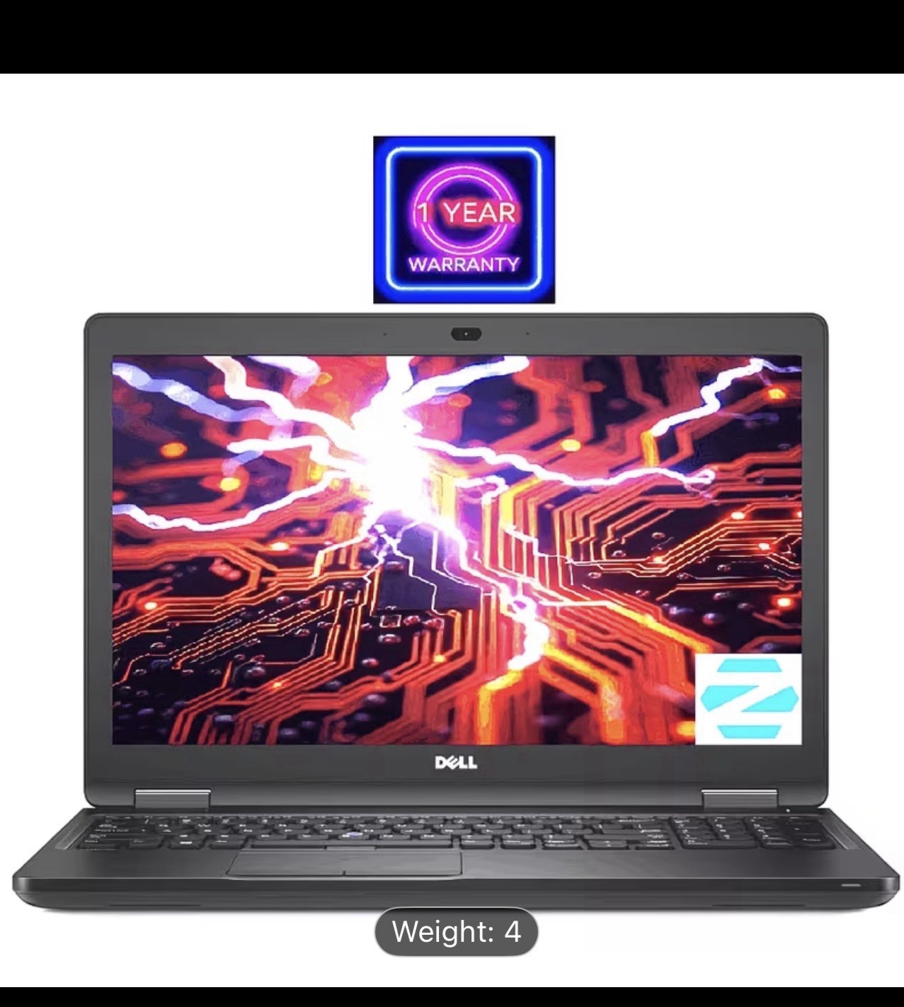 Dell Notebook Laptop Black Weight 4 HDMI USB Ethernet Webcam Wi-Fi