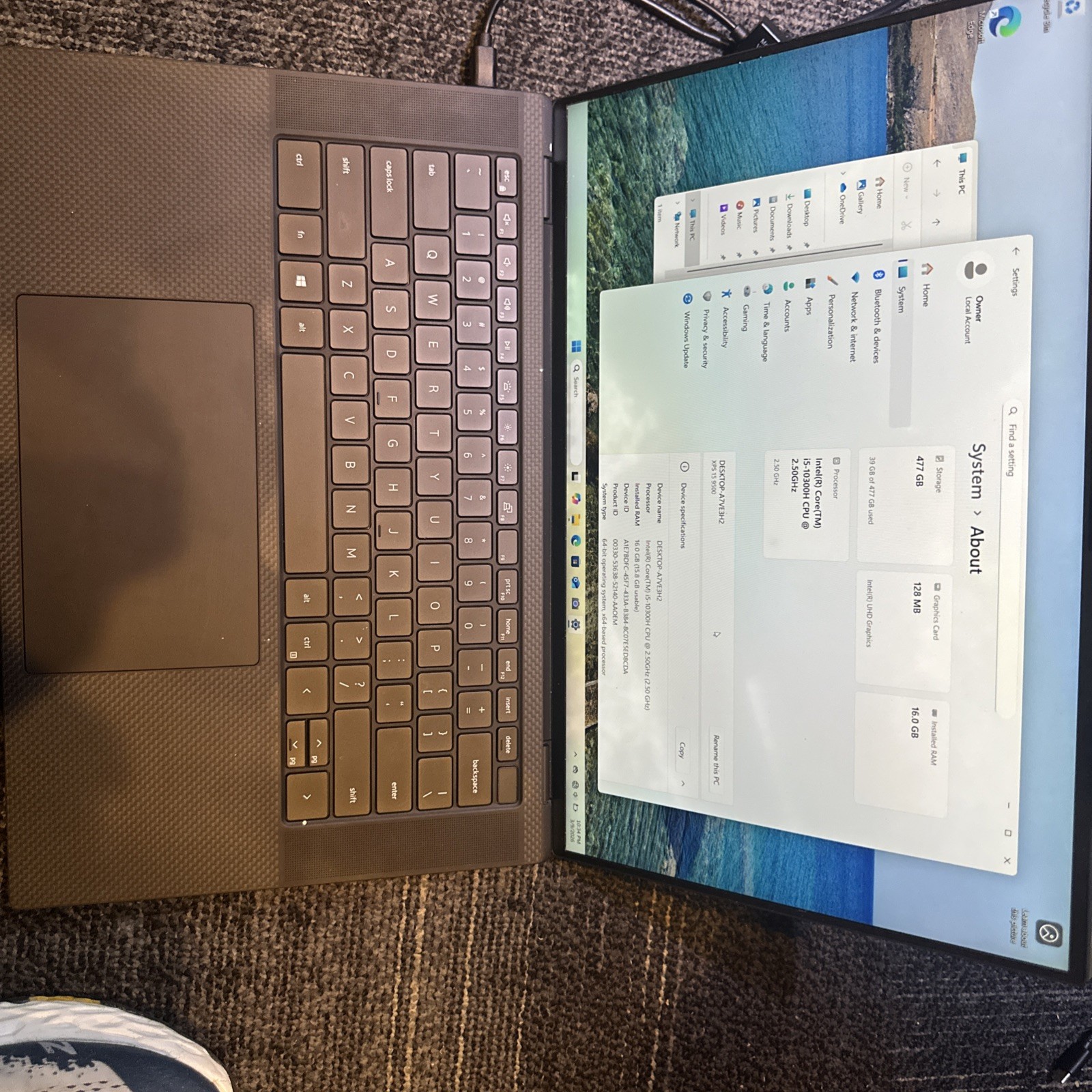 Dell XPS 15 9500 15.6″ Intel Core i5-10300H 16GB RAM 256GB SSD Windows 11 Pro