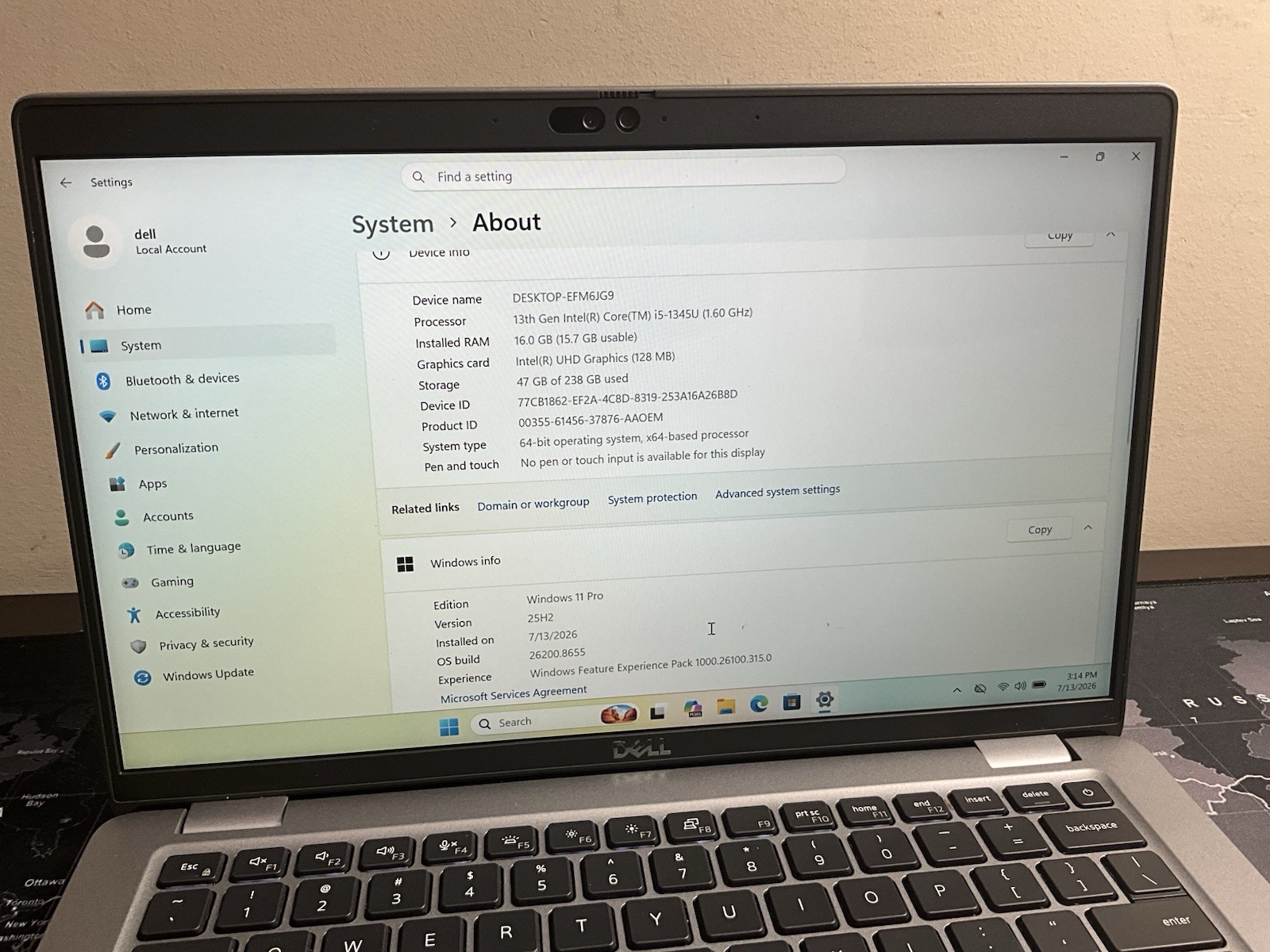 Dell Latitude 5440 14″ Intel i5-1345u 16GB Ram 256GB SSD Windows 11 Pro #24