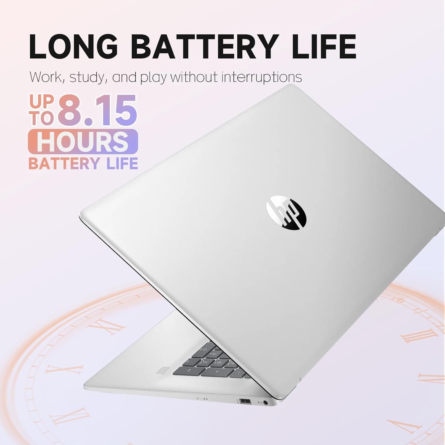 HP 17.3″ Laptop, Intel 10-Core i5-1334U, Up to 64GB RAM 2TB SSD, Win11Pro Silver
