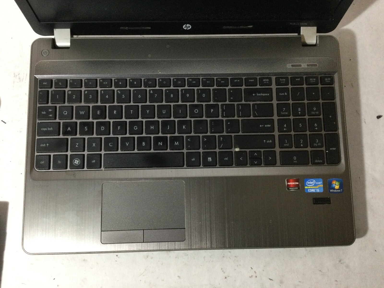 HP PROBOOK 4530S – FOR PARTS/NO POWER – INTEL I5 – NO RAM – NO OS -READ DESC- BB
