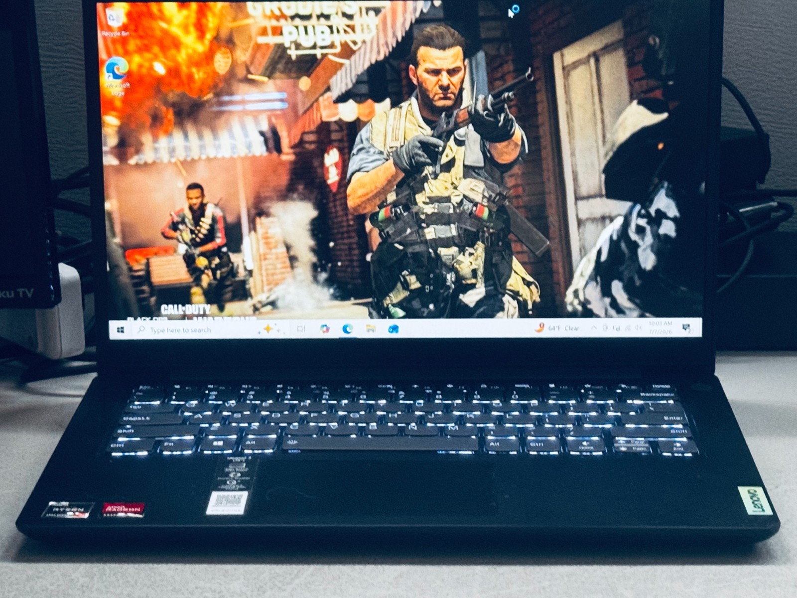 Lenovo IdeaPad Gaming Laptop-AMD Ryzen 5-12GB RAM-256GB-2GB VIDEO-12hr. Battery