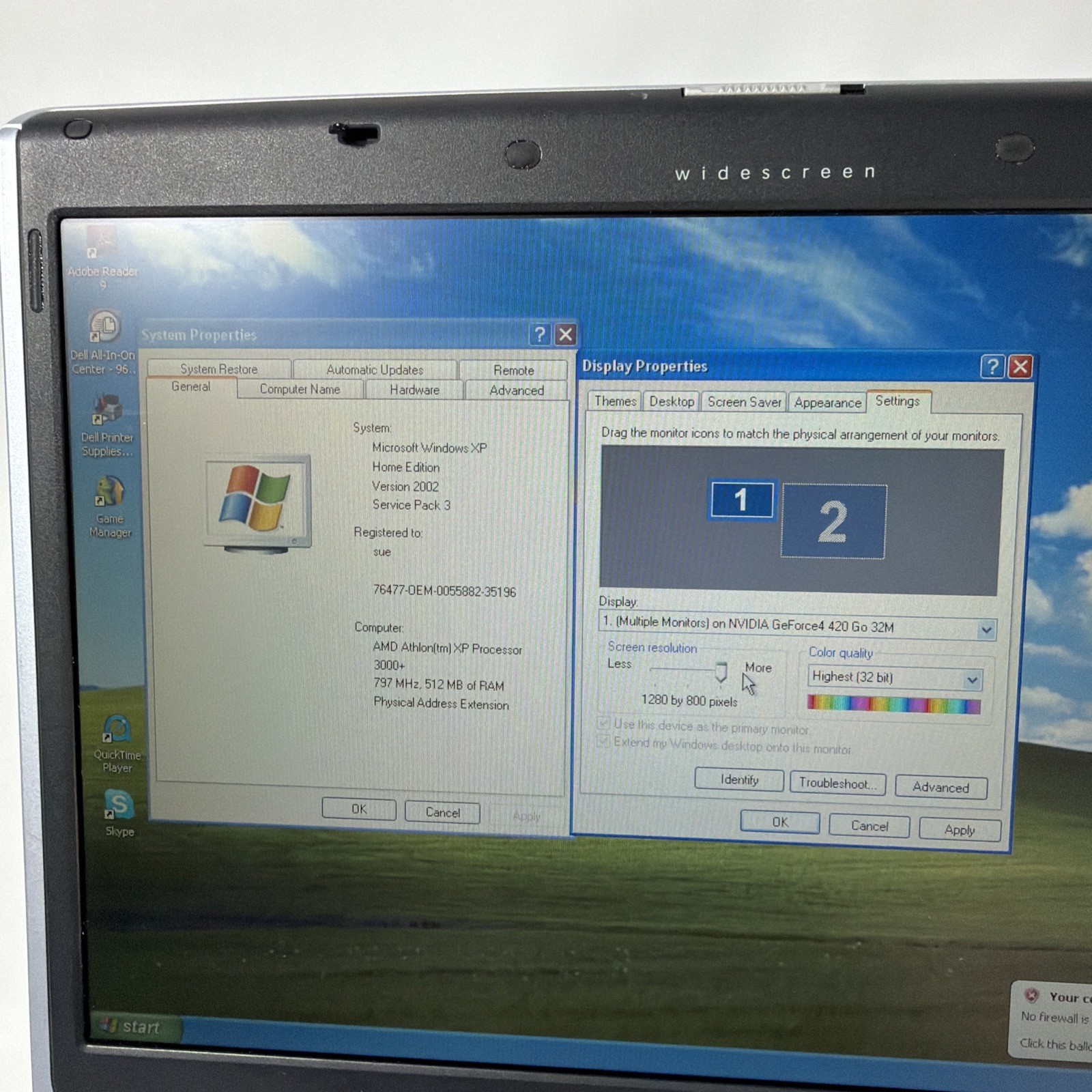 Vintage HP Pavilion zv5000 Windows XP Laptop (Athlon 3000, 512mb, GeForce 420)