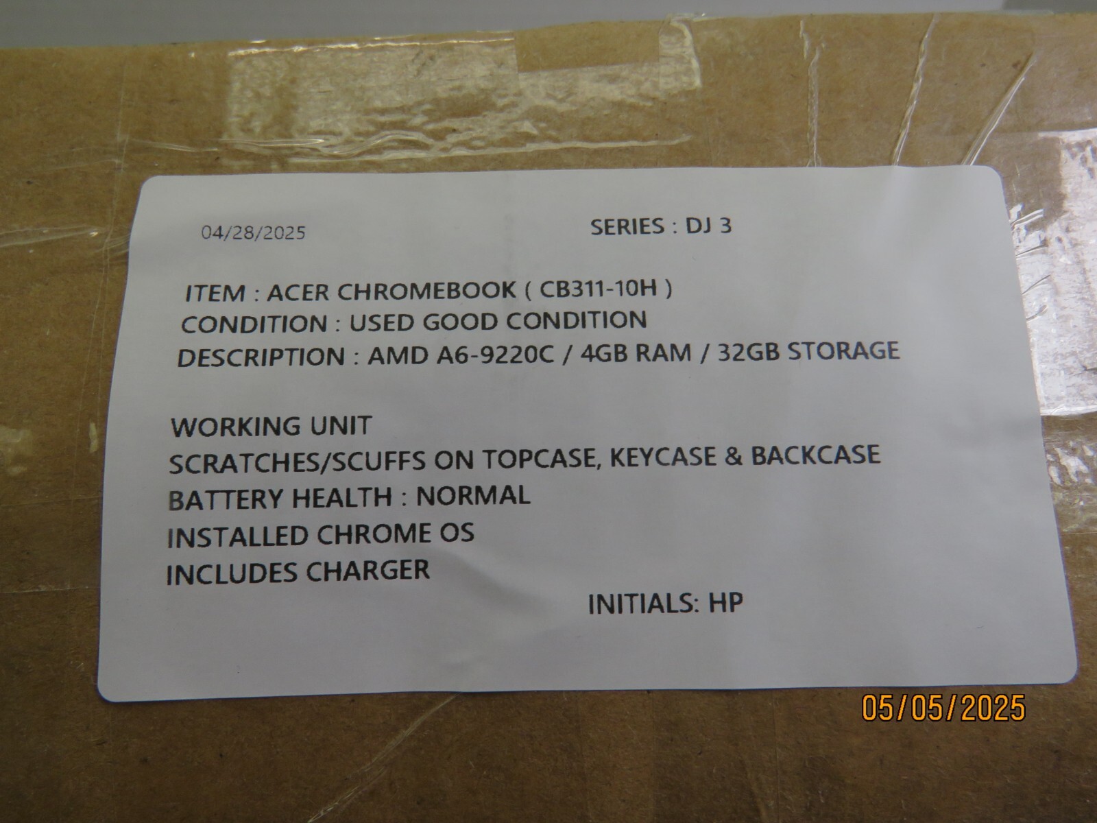 ACER CHROMEBOOK CB311-10H AMD A6-9220C 4GB 32GB [DJ3]