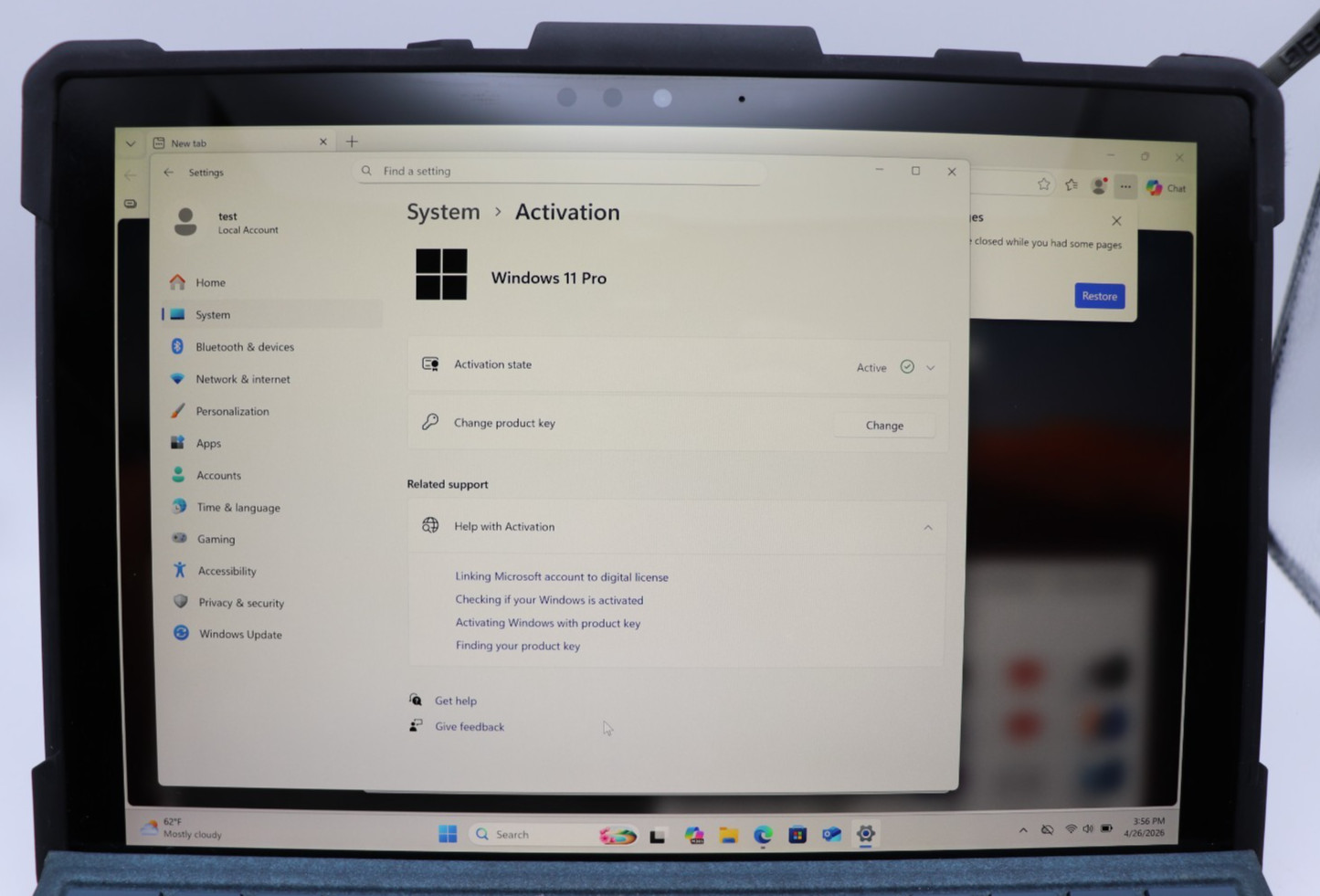 Microsoft Surface Pro 6✔12.3″✔i7-8650U✔512GB SSD✔16GB RAM✔Wins11✔BLK✔W/KB