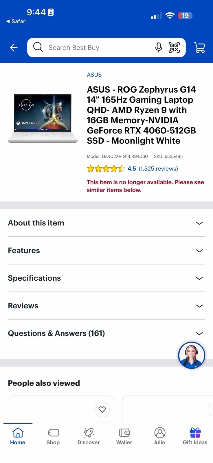 ASUS ROG Zephyrus G14 GA402XV + Xbox Controller + Headset $1200