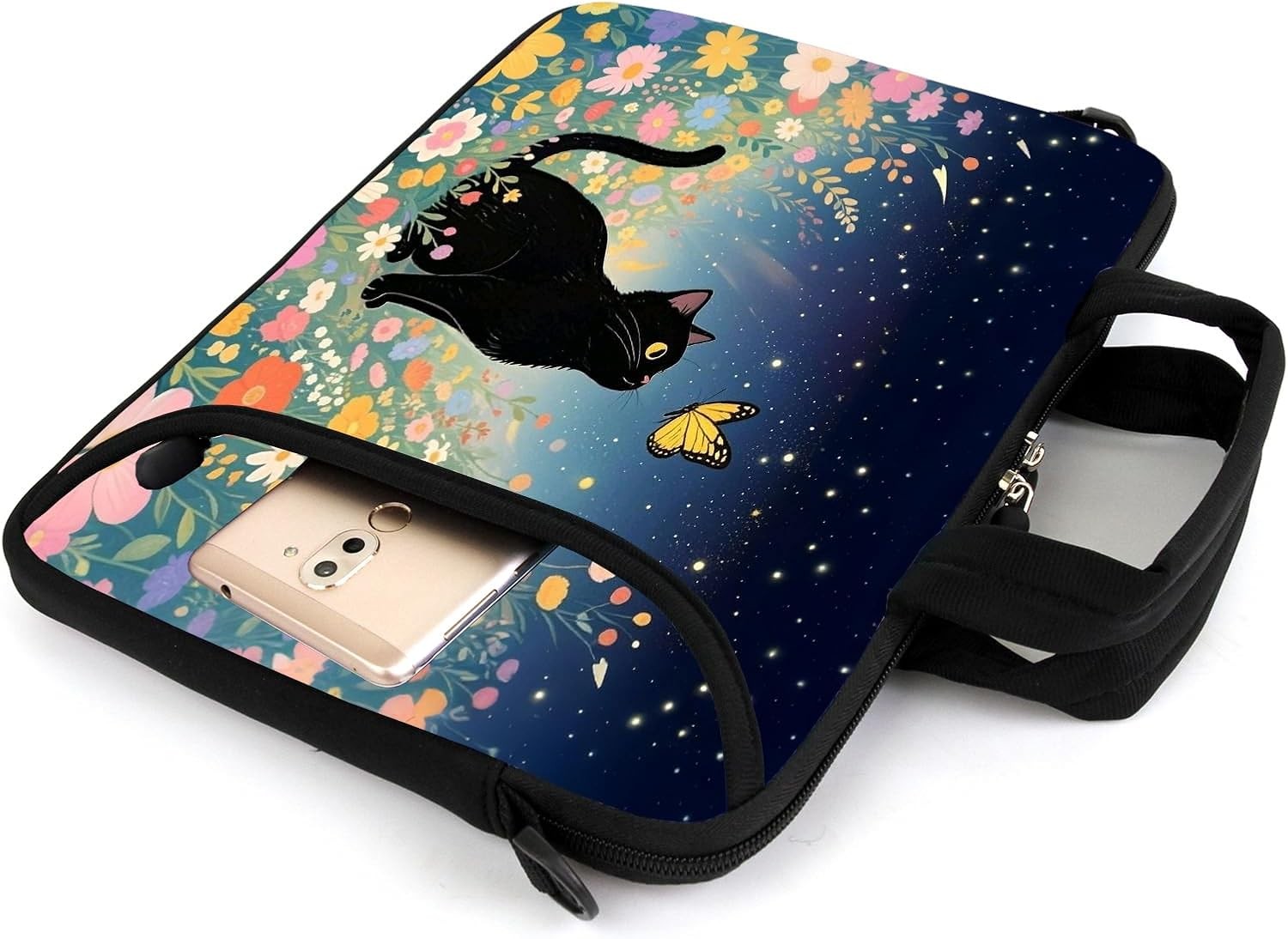 17″ Laptop Shoulder Bag Carrying Case with Adjustable Shoulder Straps and Front