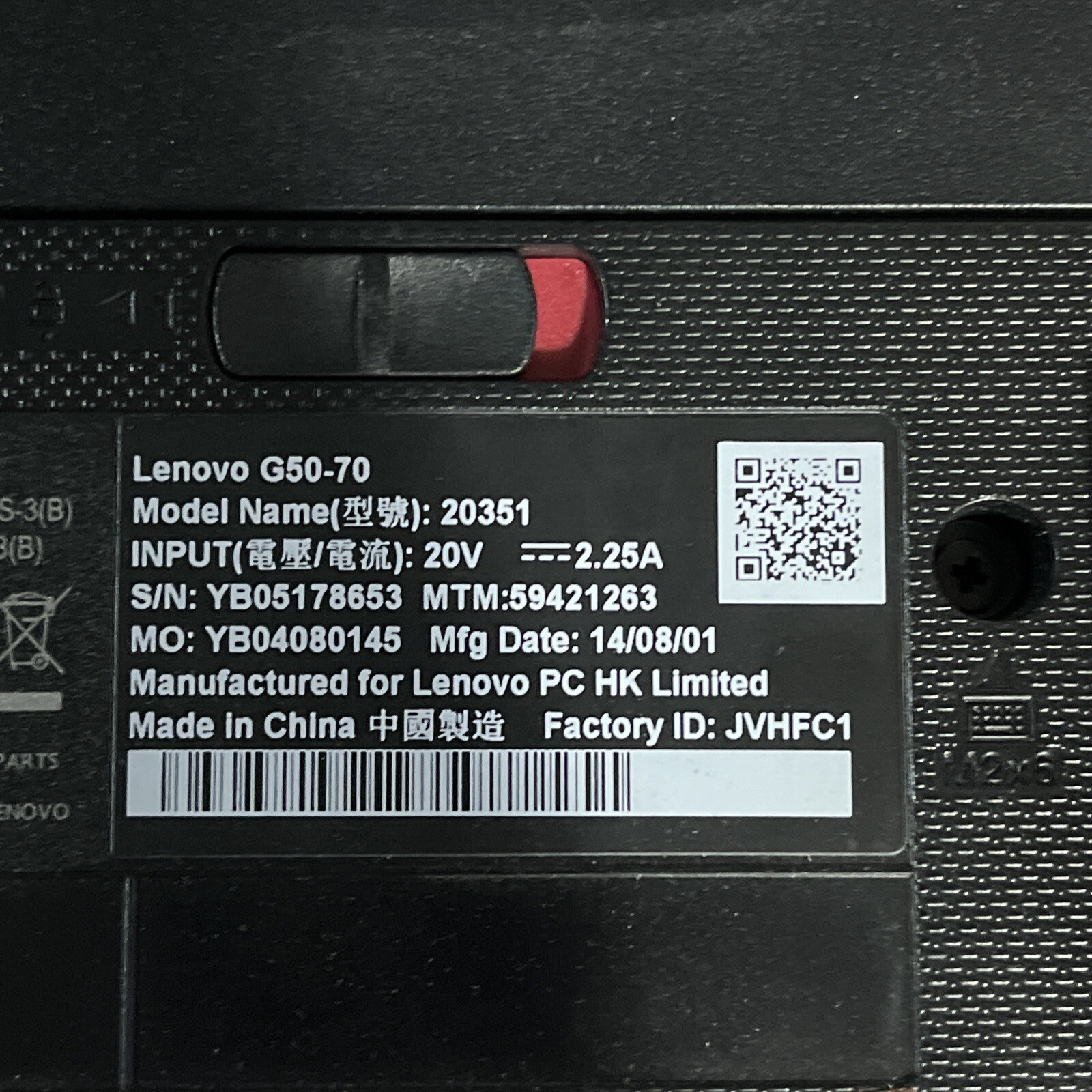 LENOVO Q50-70 INEL CORE I5 4GB RAM NO HD