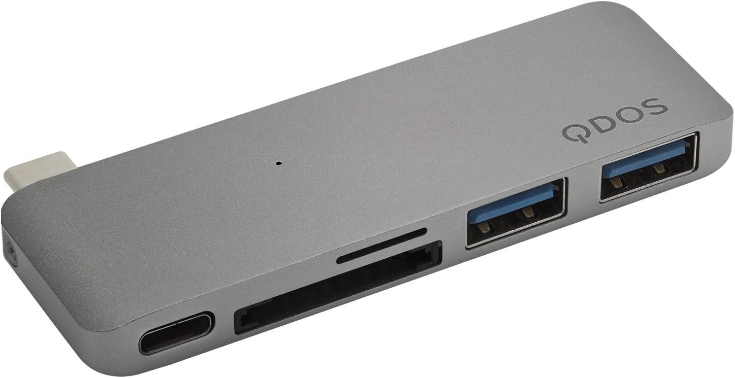 QDOSE Powerlink Side Mini USB-C Hub for MacBook PRO 1″” And 15″ – Dark Gray