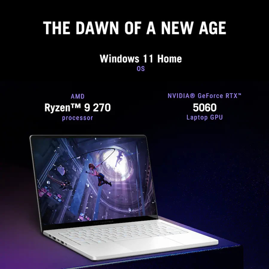 ASUS ROG Zephyrus G14 14″ 3K OLED 120Hz Ryzen 9 270 16GB RTX 5060 1TB SSD