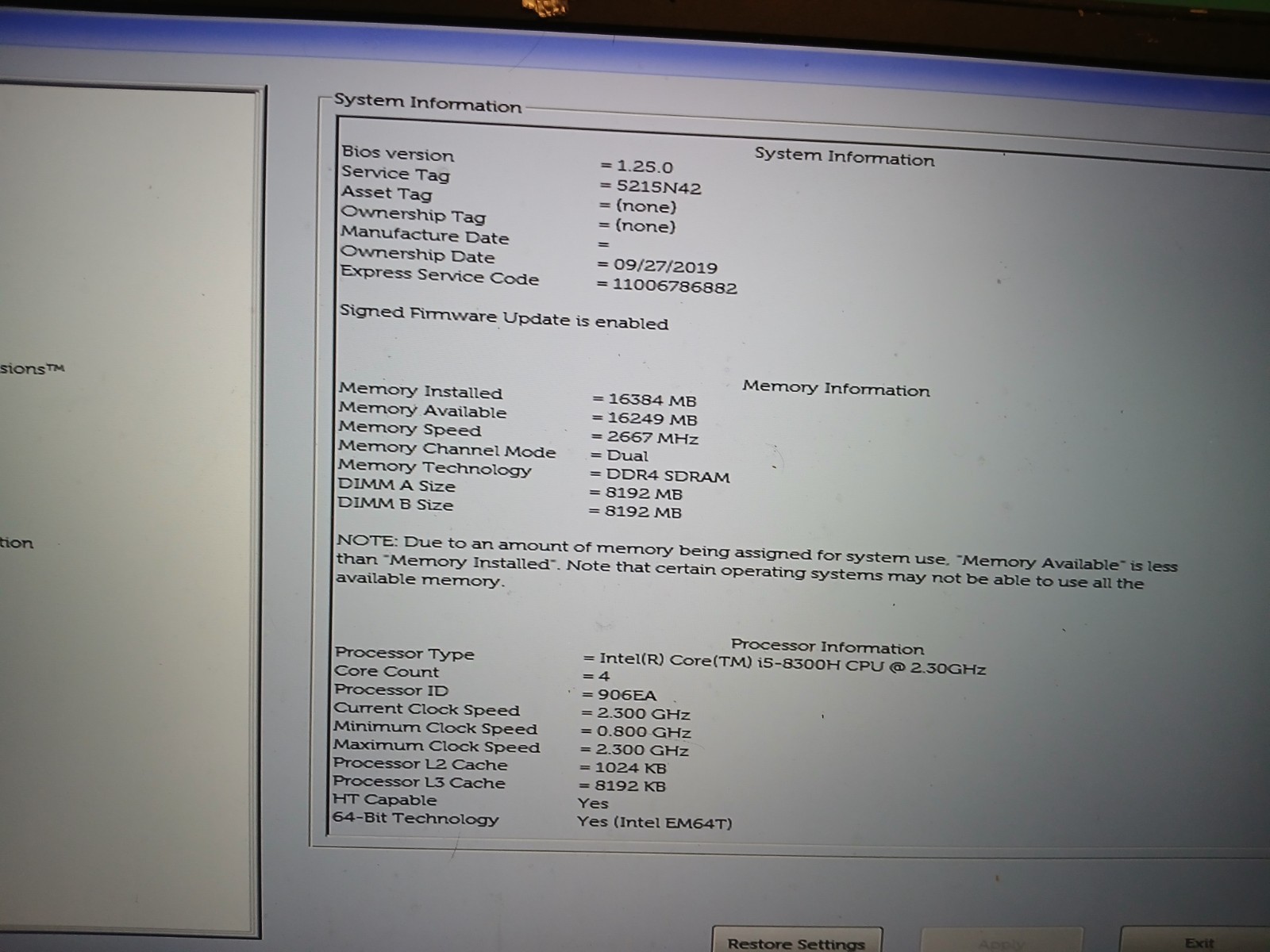 Dell G5 15 5590 used(please read description)