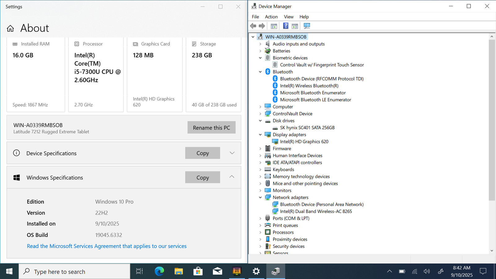 Dell Latitude 7212 2in1 11″ FHD Touch I5-7300U 256GB SSD 16GB W10P *READ*