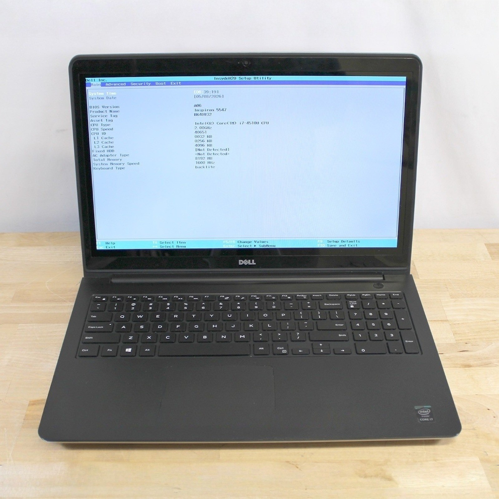 Dell Inspiron 5547 15.6in i7-4510U 8GB RAM No Drive, Power Cord