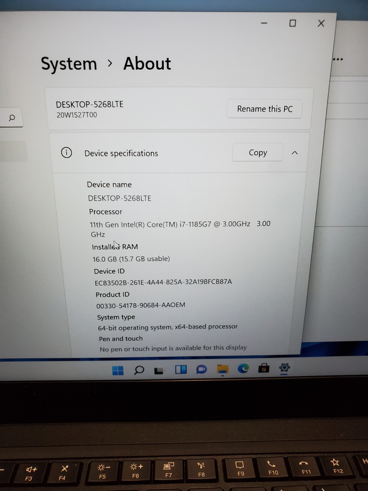 LENOVO THINKPAD T14s GEN 2 Core I7-1185G7 256GB SSD 16GB RAM Win11 #69