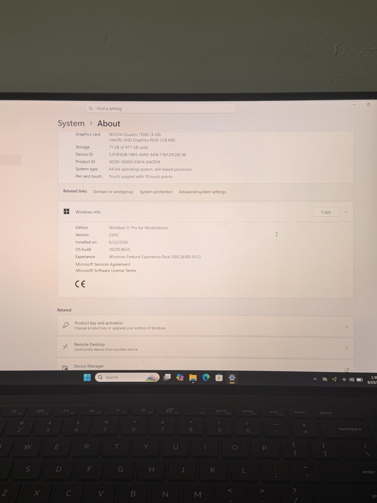 Touch Dell Precision 5550 | Xeon W-10855M | 32GB RAM 512Gb NVIDIA Quadro T1000