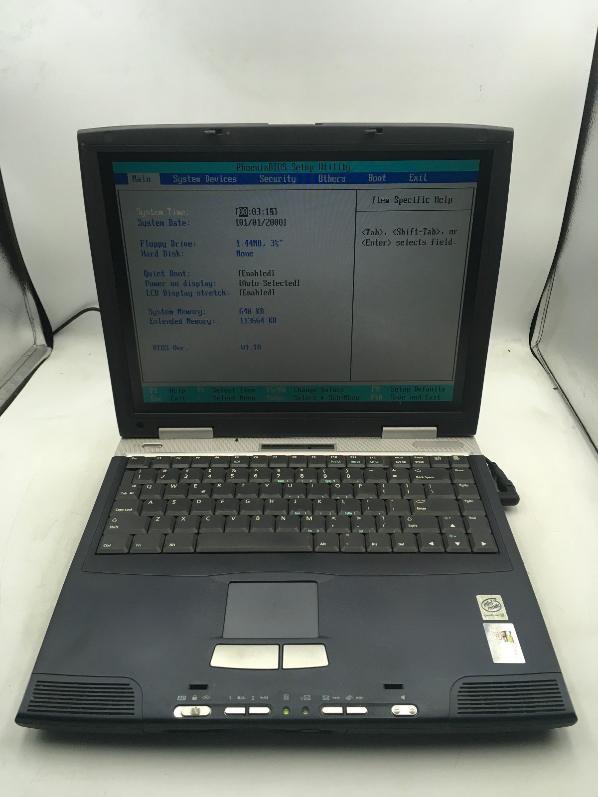 SPARTAN N30N3 14 – BOOTS TO BIOS – INTEL PENTIUM III – 640KB RAM – READ DESC -BB