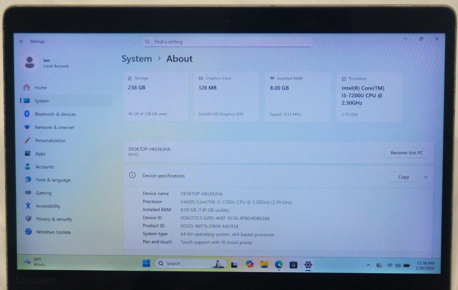 Lenovo ideaPad 710S PLUS TOUCH Laptop 240GB SSD 13″ i5 2.5ghz Touchscreen