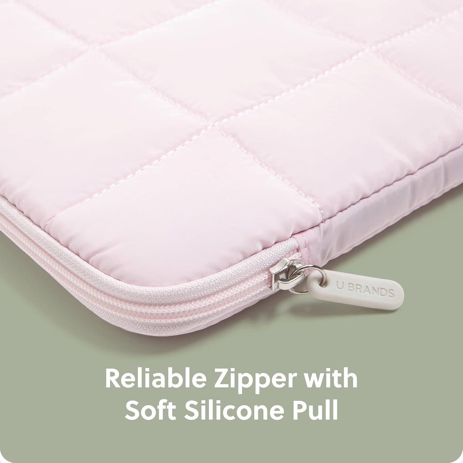 Nylon Puffy Zipping Large Laptop Sleeve, 10.5″ x 15″ Sleeve for MacBook Pro, Air